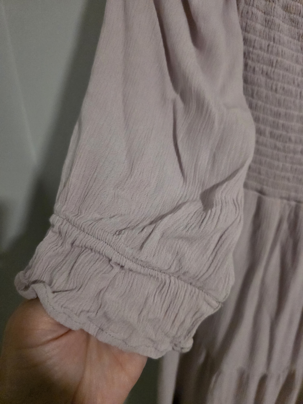 Oak + Fort Smocked Tiered Midi Dress – Blush Pink – Size S - Picture 4 of 12